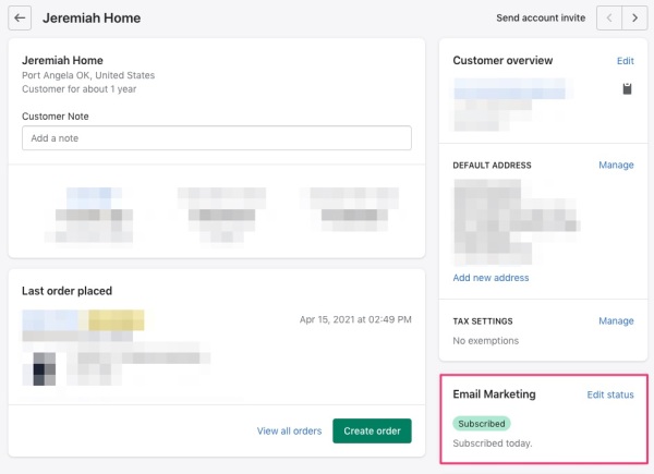 Email Marketing in Shopify Admin Panel